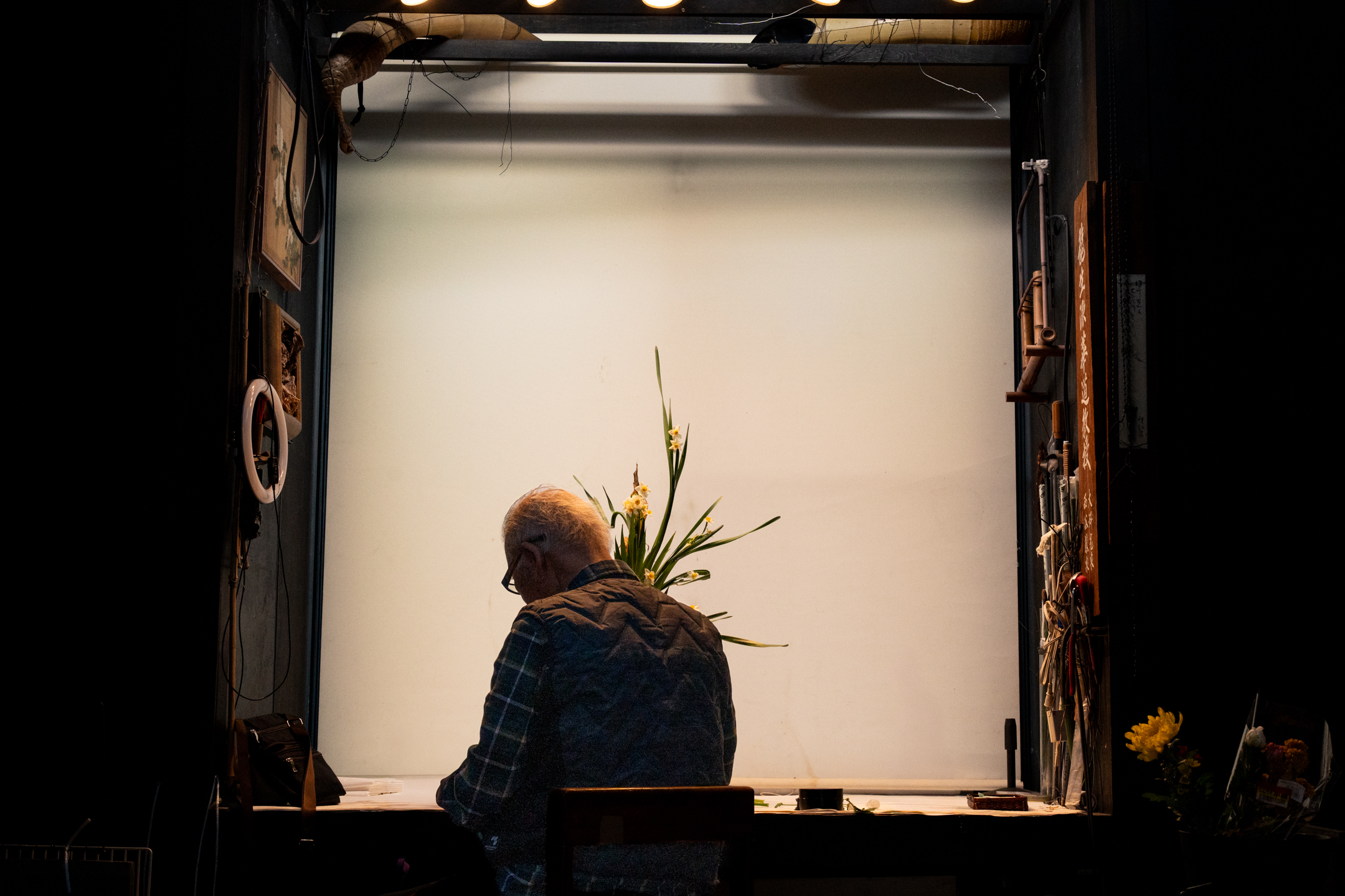 大坪光泉の制作風景